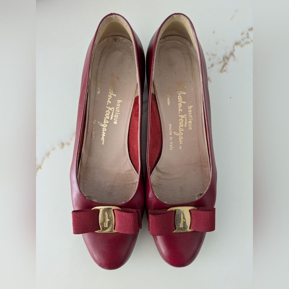 Salvatore Ferragamo Women's Red Leather Shoes - Picture 2 of 7